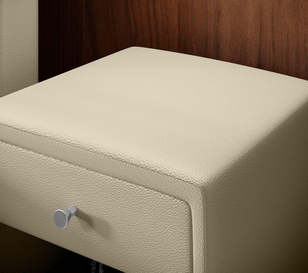 Eleganter Designer Nachttisch Sky aus Kunstleder – Modernes Schlafzimmer-Highlight mit Stauraum