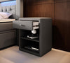 Eleganter Designer Nachttisch Sky aus Kunstleder – Modernes Schlafzimmer-Highlight mit Stauraum