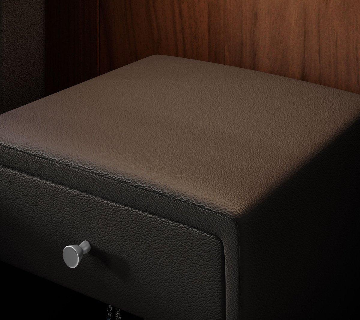 Eleganter Designer Nachttisch Sky aus Kunstleder – Modernes Schlafzimmer-Highlight mit Stauraum