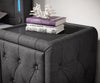 Eleganter Designer Nachttisch Tria aus Stoff – Modernes Schlafzimmer Nachtkästchen