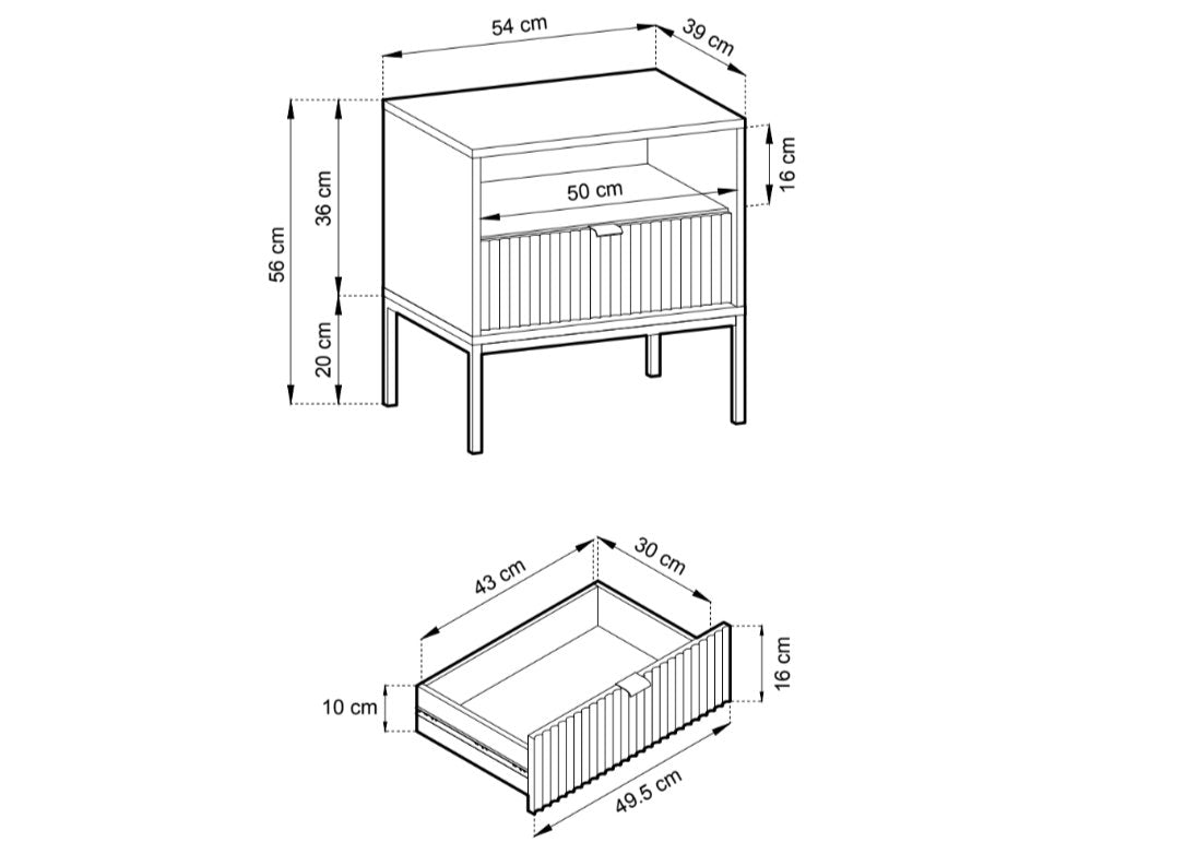 Eleganter Designer Nachttisch Verilo: Luxuriöser Stauraum für Ihr Schlafzimmer