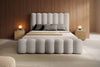 Amore Bouclé Design Polsterbett mit cleverem Stauraum – Luxuriöser Schlafkomfort