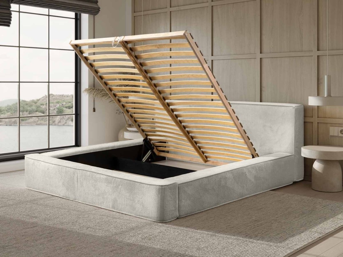 Luxuriöses Designer Polsterbett Harmon mit Praktischem Stauraum – Modern & Komfortabel