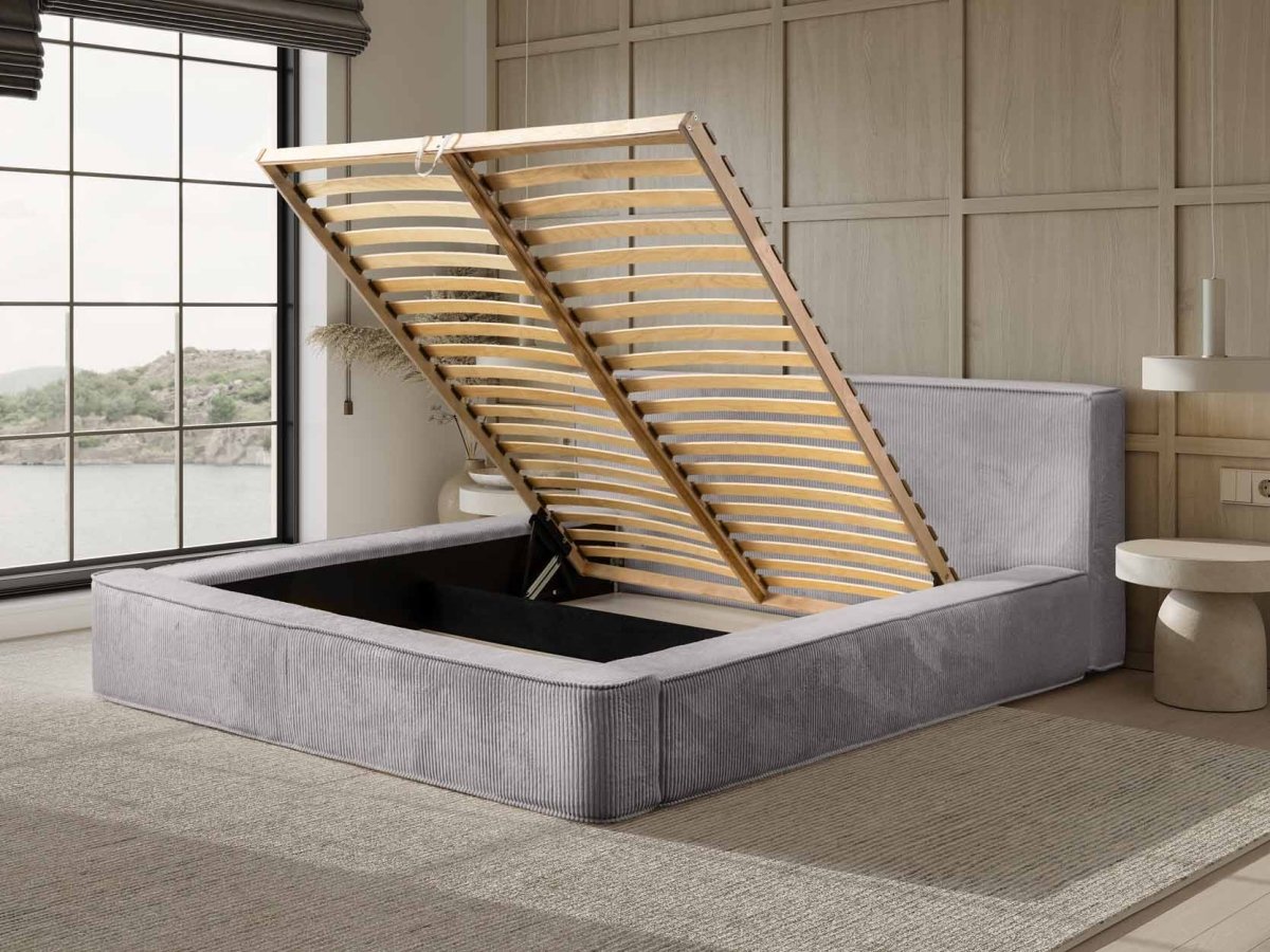 Luxuriöses Designer Polsterbett Harmon mit Praktischem Stauraum – Modern & Komfortabel