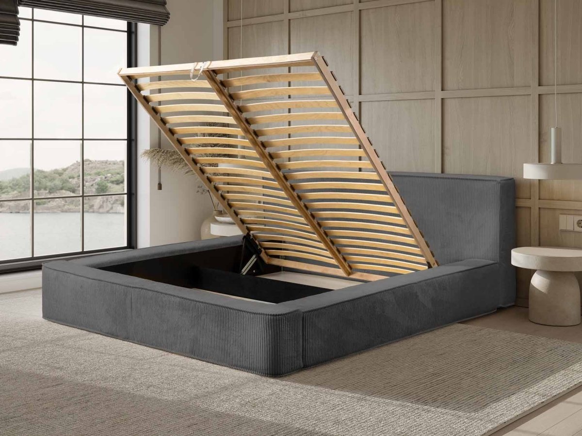 Luxuriöses Designer Polsterbett Harmon mit Praktischem Stauraum – Modern & Komfortabel