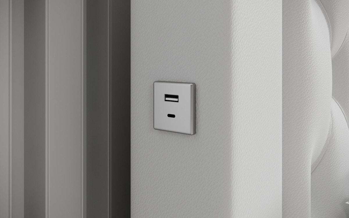 Infinity Designer Polsterbett: RGB-LED, USB-Ladefunktion, cleverer Stauraum inklusive