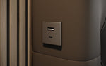 Lade das Bild in den Galerie-Viewer, Luxus Designer Polsterbett Porto: LED-Füße, USB-Anschluss, Praktischer Stauraum
