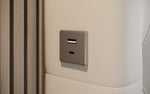 Lade das Bild in den Galerie-Viewer, Luxus Designer Polsterbett Porto: LED-Füße, USB-Anschluss, Praktischer Stauraum
