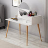 Designer Schminktisch Angel: Eleganter Spiegel, Clevere Schubladen, Stilvolle Holzoptik