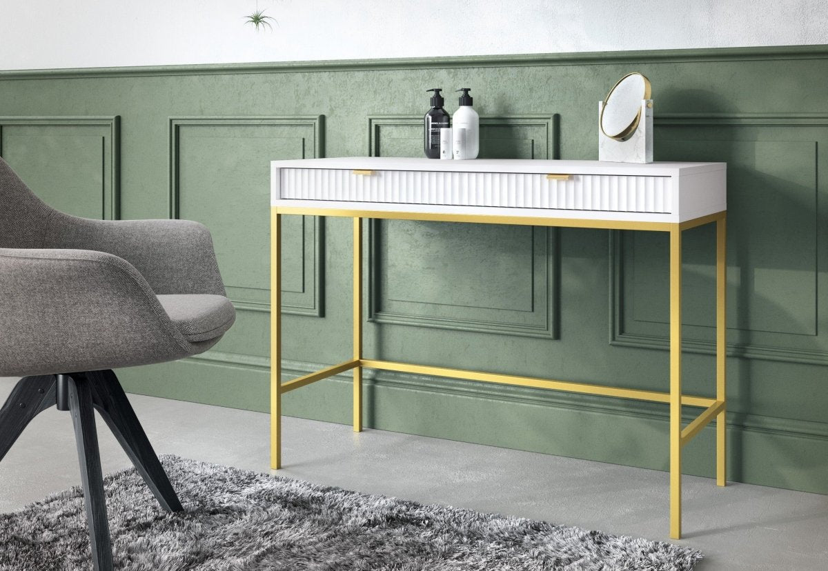 Eleganter Designer Schminktisch Verilo: Luxuriöser Frisiertisch mit Spiegel & Stauraum