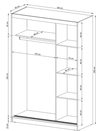 Aime Designer Kleiderschrank mit Schiebetüren und Spiegel – Platzwunder für Ihr Schlafzimmer