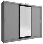 Lade das Bild in den Galerie-Viewer, Eleganter Anisa Designer Kleiderschrank mit integrierter LED-Beleuchtung für Schlafzimmer
