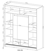 Lade das Bild in den Galerie-Viewer, Eleganter Anisa Designer Kleiderschrank mit integrierter LED-Beleuchtung für Schlafzimmer
