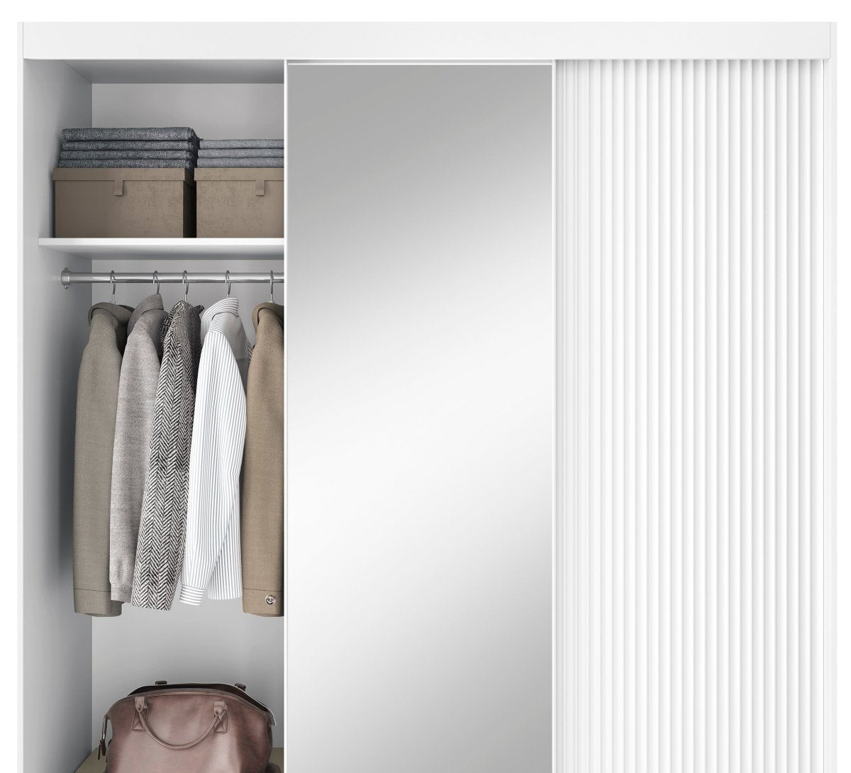 Eleganter Designer Kleiderschrank Beatrix: Stilvolle Aufbewahrung für Ihr modernes Schlafzimmer