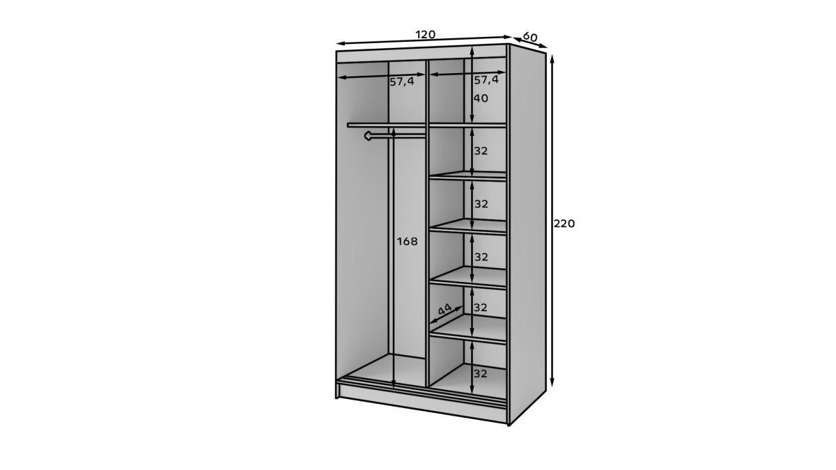 Berina Designer Kleiderschrank: Luxuriöse Schlafzimmer-Aufbewahrungslösung mit/ohne Spiegel