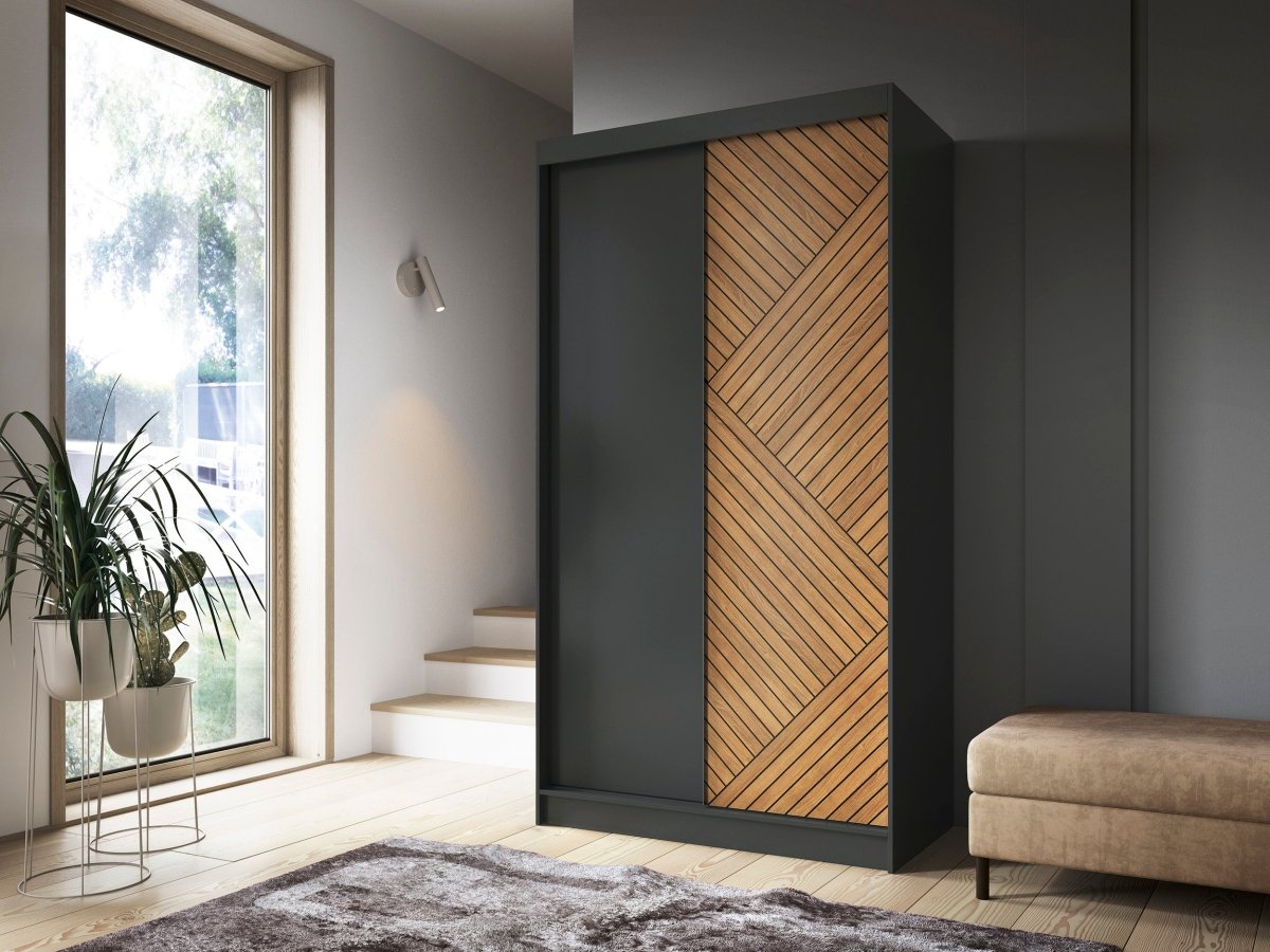 Eleganter Designer Kleiderschrank Murphy – Moderner Stauraum mit Optionalem Spiegel
