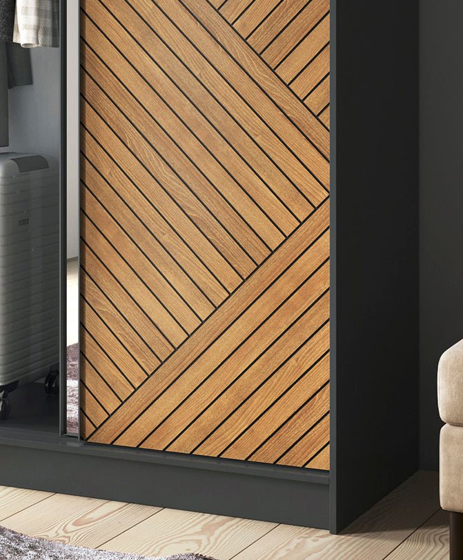 Eleganter Designer Kleiderschrank Murphy – Moderner Stauraum mit Optionalem Spiegel
