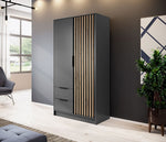 Lade das Bild in den Galerie-Viewer, Niro Design Kleiderschrank 105 cm: Moderner, Eleganter Stauraum für Ihr Zuhause
