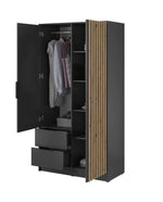 Lade das Bild in den Galerie-Viewer, Niro Design Kleiderschrank 105 cm: Moderner, Eleganter Stauraum für Ihr Zuhause
