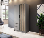 Lade das Bild in den Galerie-Viewer, Niro Design Kleiderschrank 105 cm: Moderner, Eleganter Stauraum für Ihr Zuhause
