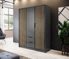 Niro Designer Kleiderschrank 155 cm: Eleganter Stauraum für Ihr Schlafzimmer
