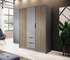Niro Designer Kleiderschrank 155 cm: Eleganter Stauraum für Ihr Schlafzimmer