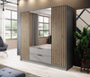 Niro Designer Kleiderschrank 206 cm: Stilvolle, geräumige Aufbewahrungslösung für Ihr Zuhause