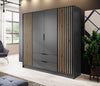 Niro Designer Kleiderschrank 206 cm: Stilvolle, geräumige Aufbewahrungslösung für Ihr Zuhause