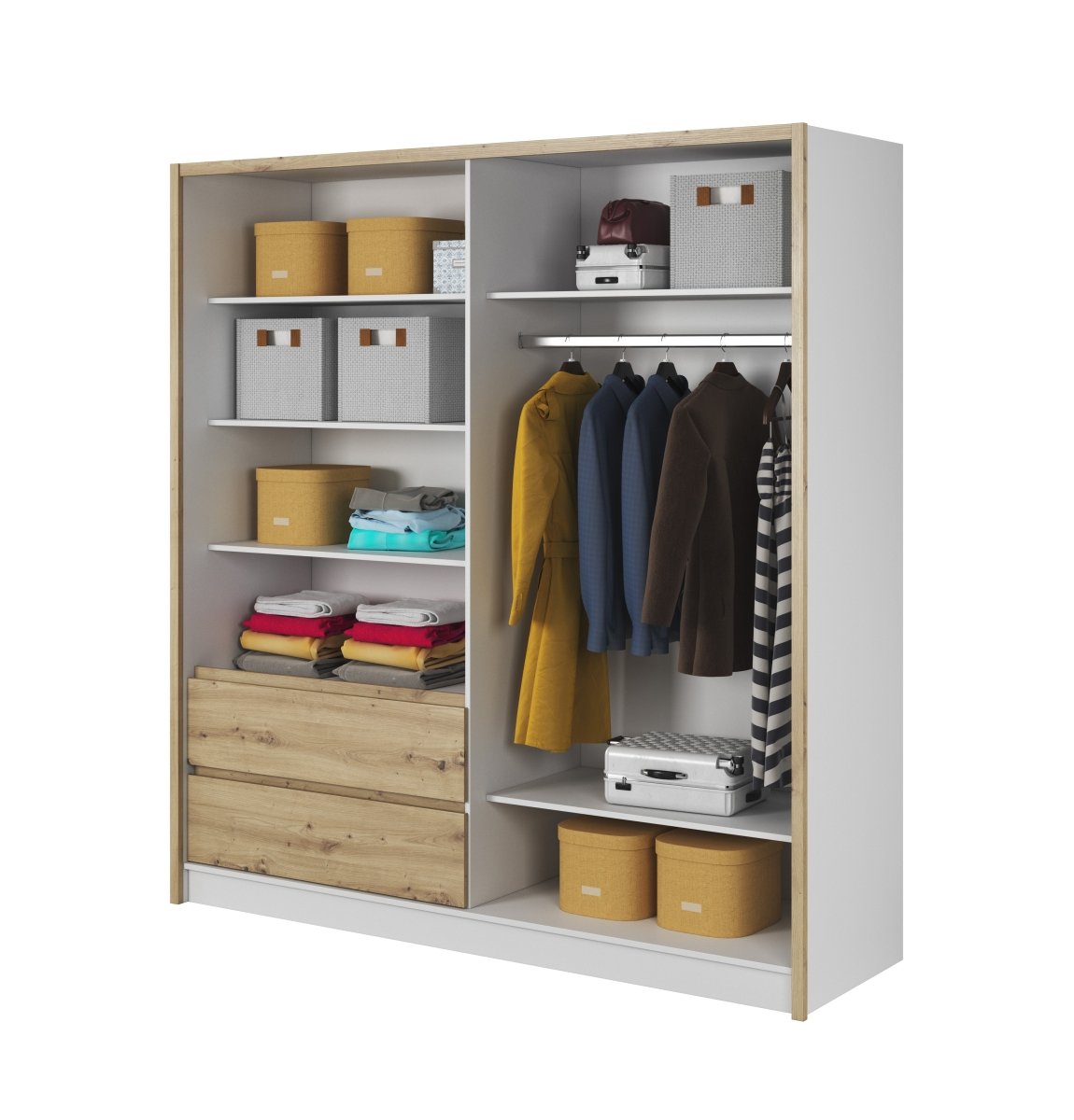 Designer Kleiderschrank Silas: Eleganz trifft Funktionalität für Ihr Schlafzimmer