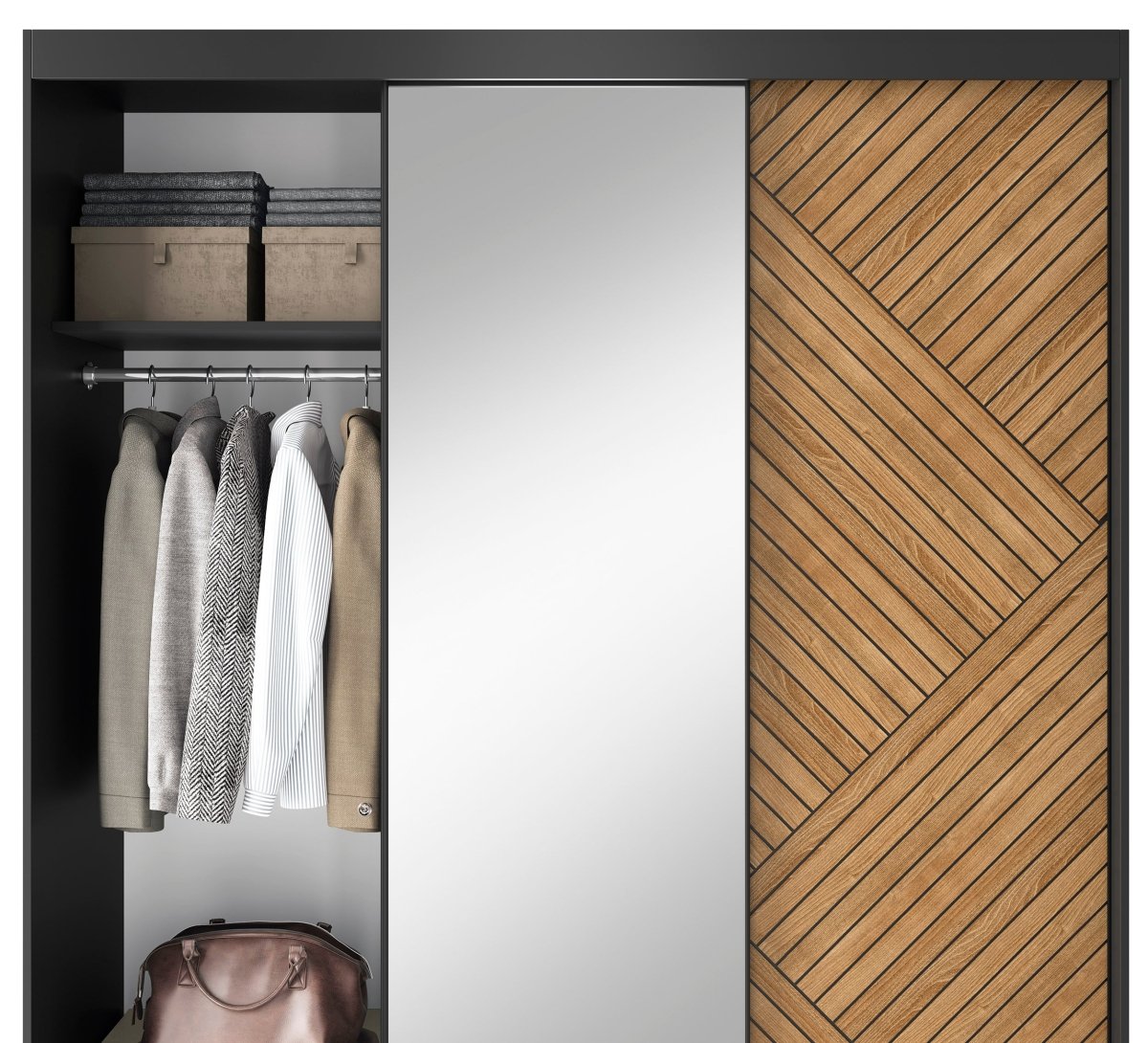 Designer Schrank Terino: Eleganter Moderner Kleiderschrank mit Vielseitigem Stauraum