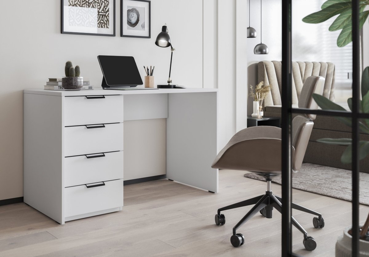 Stilvoller Designer Schreibtisch Bryan: Modern, Funktional, Robuste Platte, Perfekt für Home-Office