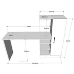 Lade das Bild in den Galerie-Viewer, Cansas Designer Schreibtisch: Stilvoller Homeoffice Platz mit Stauraum &amp; edlem Design
