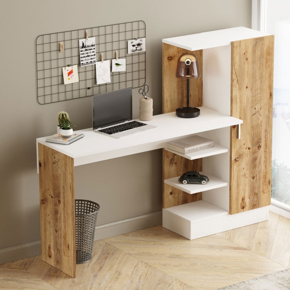 Cansas Designer Schreibtisch: Stilvoller Homeoffice Platz mit Stauraum & edlem Design