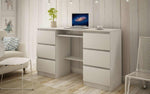 Lade das Bild in den Galerie-Viewer, Eleganter Lavoro Designer Schreibtisch: Minimalistisches Büro mit Integriertem Stauraum
