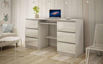 Lade das Bild in den Galerie-Viewer, Eleganter Lavoro Designer Schreibtisch: Minimalistisches Büro mit Integriertem Stauraum
