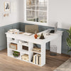 Tiro Designer Eckschreibtisch mit Regal, Modernes Home-Office Arbeitszimmer, Kiefer Anthrazit Weiß