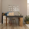 Tiro Designer Eckschreibtisch mit Regal, Modernes Home-Office Arbeitszimmer, Kiefer Anthrazit Weiß