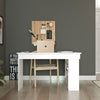 Tiro Designer Eckschreibtisch mit Regal, Modernes Home-Office Arbeitszimmer, Kiefer Anthrazit Weiß