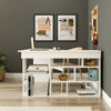 Tiro Designer Eckschreibtisch mit Regal, Modernes Home-Office Arbeitszimmer, Kiefer Anthrazit Weiß