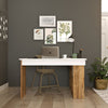 Tiro Designer Eckschreibtisch mit Regal, Modernes Home-Office Arbeitszimmer, Kiefer Anthrazit Weiß