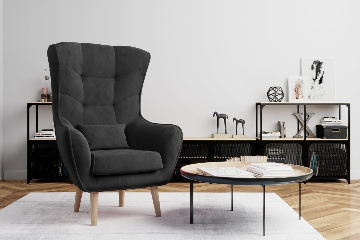 Eleganter Designer Samt Sessel Arturo – Luxuriöser Komfort für Modernes Wohnen