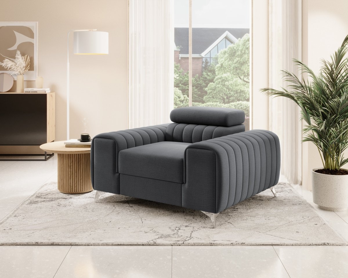 Luxuriöser Linuro Designersessel mit Verstellbarer Kopfstütze – Ergonomisch, Bequem, Stilvoll