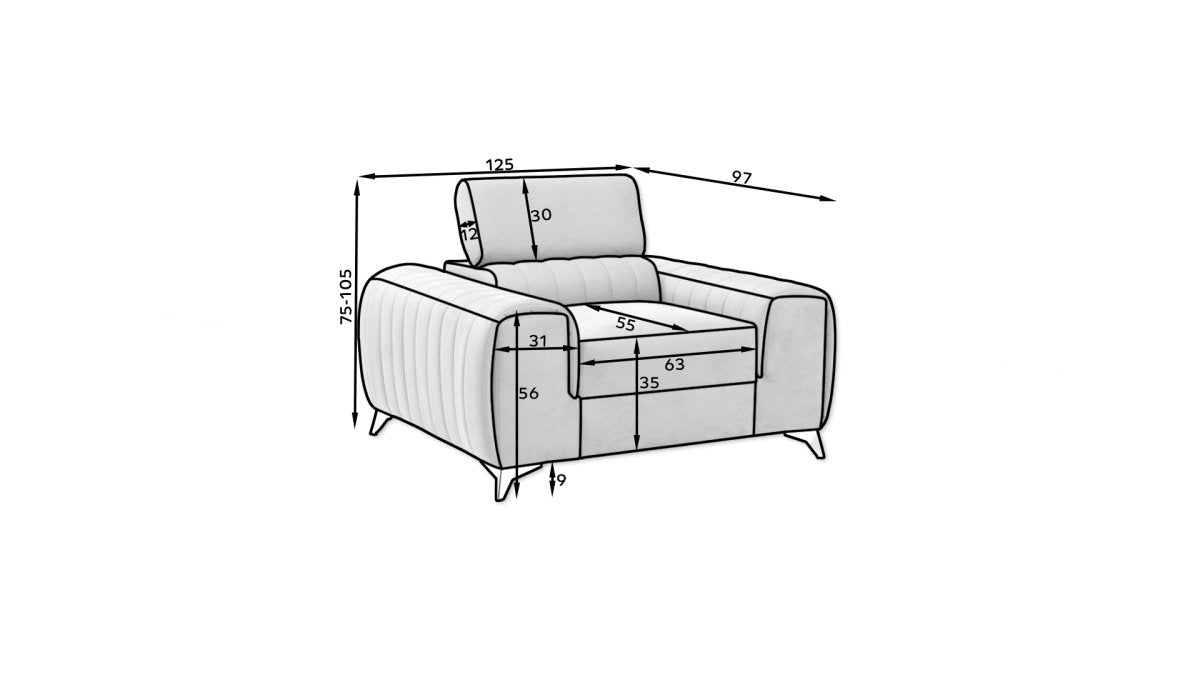 Luxuriöser Linuro Designersessel mit Verstellbarer Kopfstütze – Ergonomisch, Bequem, Stilvoll