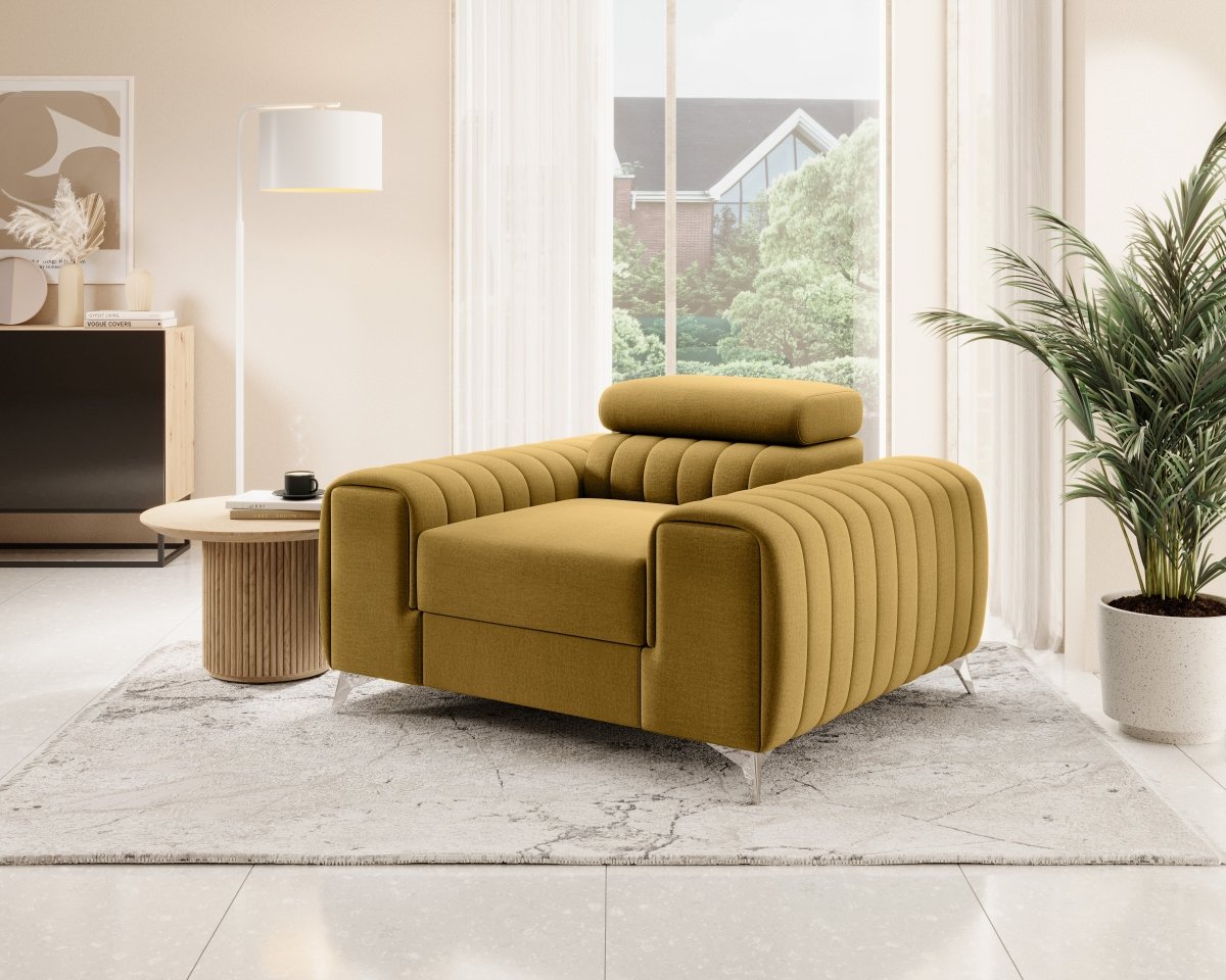 Luxuriöser Linuro Designersessel mit Verstellbarer Kopfstütze – Ergonomisch, Bequem, Stilvoll