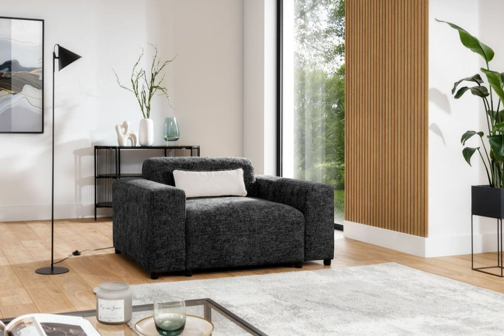 Eleganter Napoli Designer Sessel: Samtiger Komfort für Modernes Wohnzimmer Ambiente