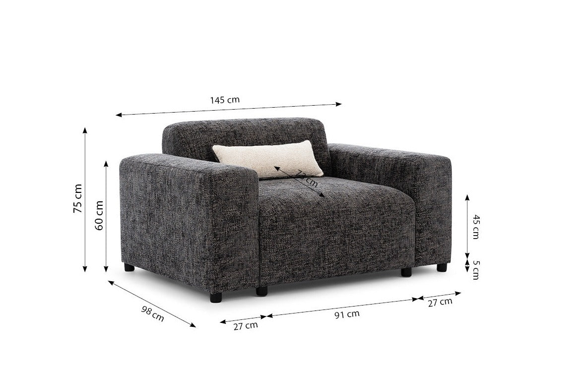 Eleganter Napoli Designer Sessel: Samtiger Komfort für Modernes Wohnzimmer Ambiente