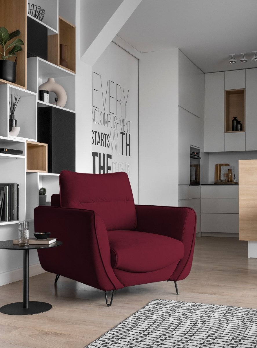Eleganter Designer Sessel Selene Luxus Samtsessel für Modernes Wohnzimmer Komfort