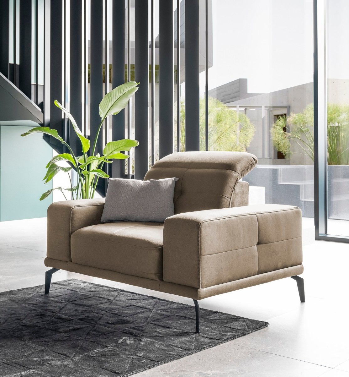 Luxuriöser Designer Sessel Thor: Verstellbare Kopf- & Rückenlehne für ultimativen Samt-Komfort