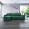 Cordario Designer Schlafsofa mit Stauraumfunktion, bequeme Eckcouch aus Cordstoff