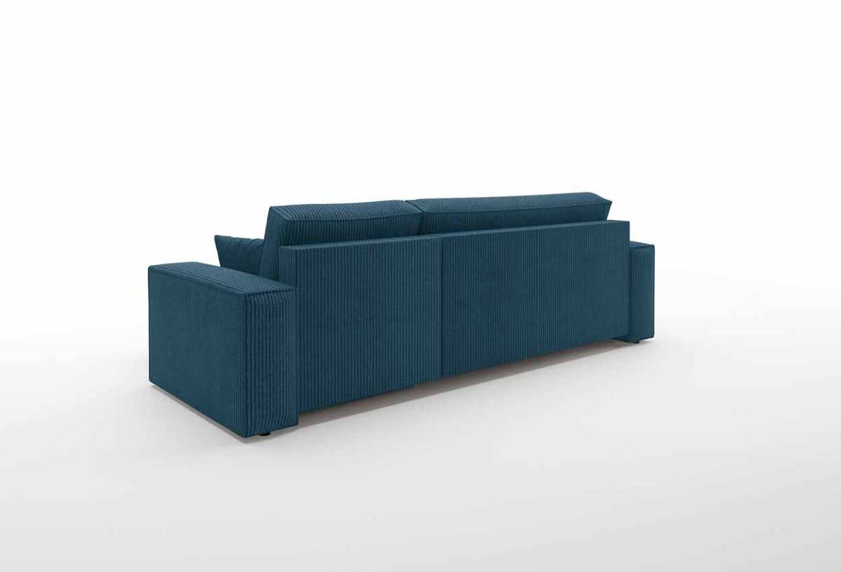 Cordario Designer Schlafsofa mit Stauraumfunktion, bequeme Eckcouch aus Cordstoff